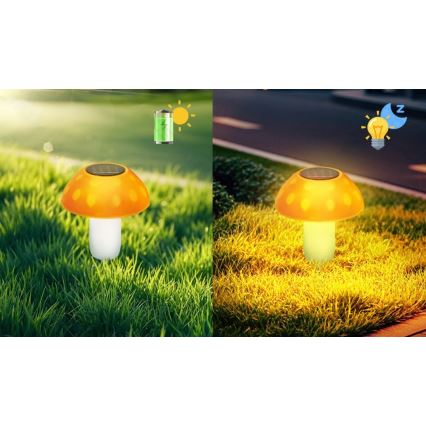 Aigostar - LED Solar lamp LED/0,024W/1,2V 200 mAh 2700K IP44 boletus