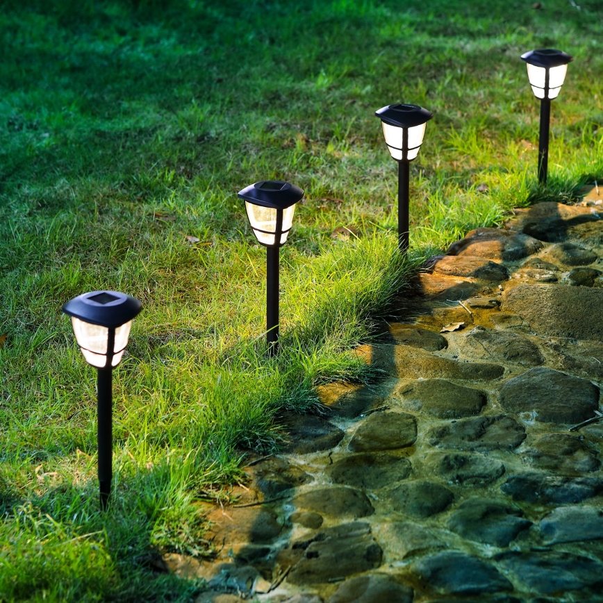 Aigostar - LED Solar lamp LED/0,06W/2V 100 mAh 33,8 cm 6500K IP44 zwart