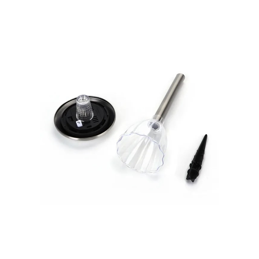 Aigostar - LED Solar lamp LED/0,08W/2V 30,4 cm 200 mAh 6500K IP44 mat chroom