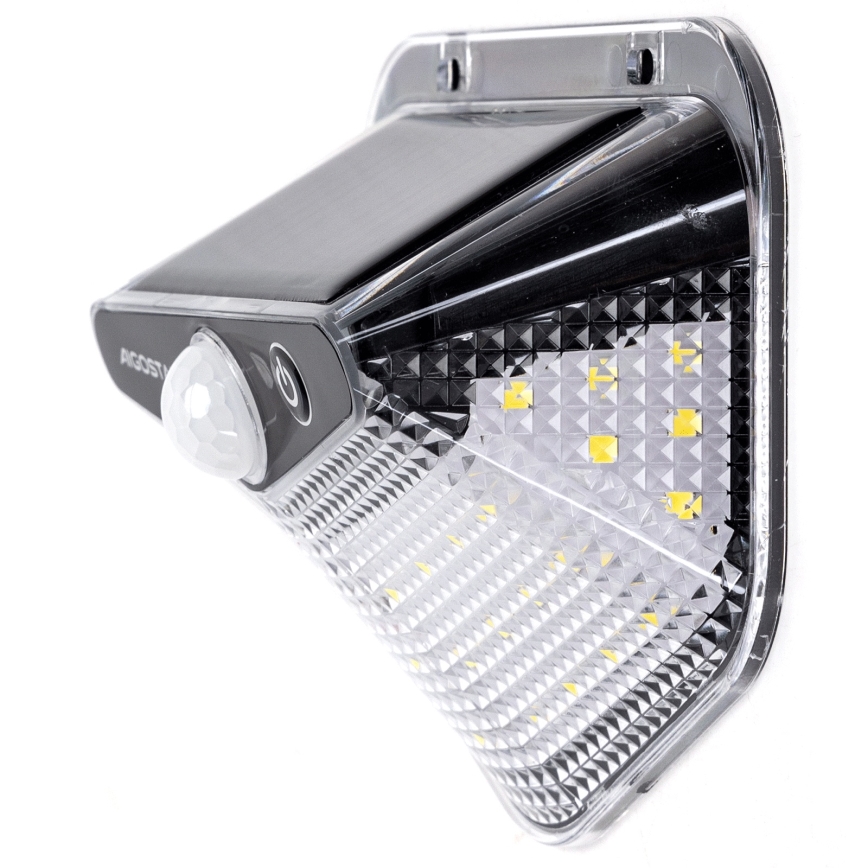 Aigostar - LED Solar Lamp met Sensor LED/3.7V 6500K 500 mAh IP65 Black