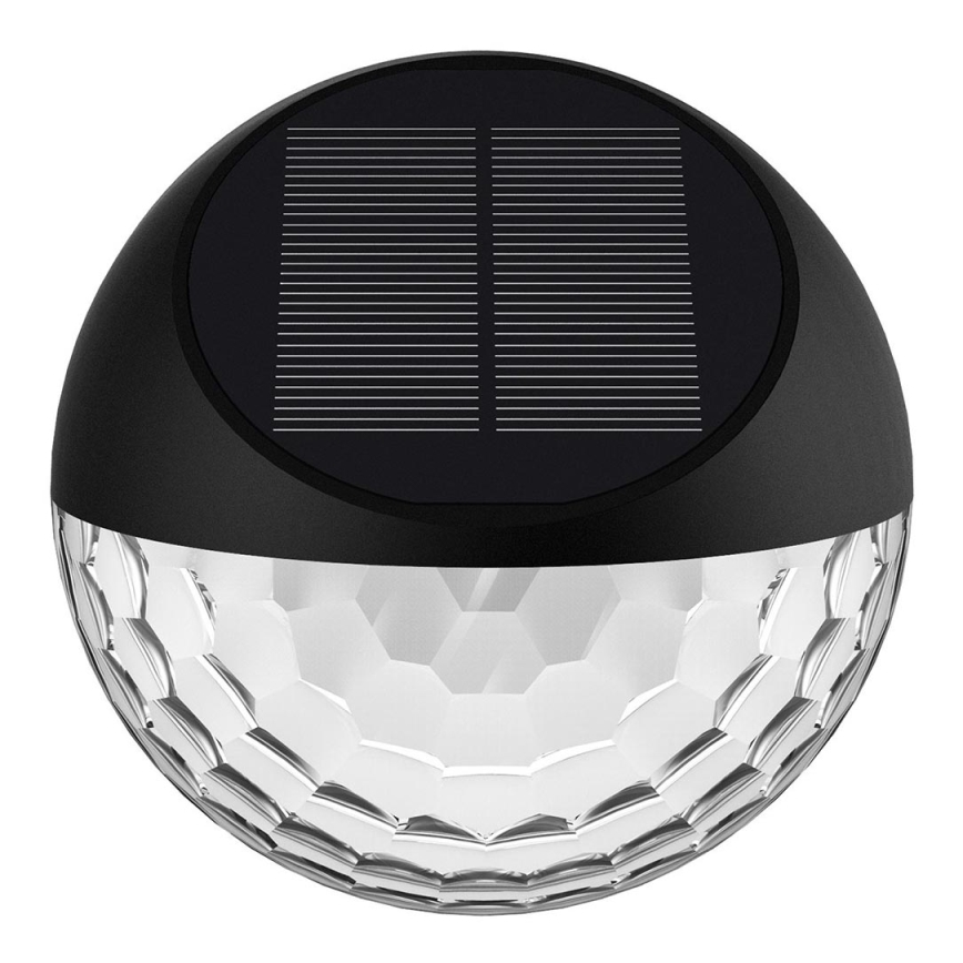 Aigostar - LED Solar wandlamp LED/2W/1,2V zwart 300 mAh 2700K IP44