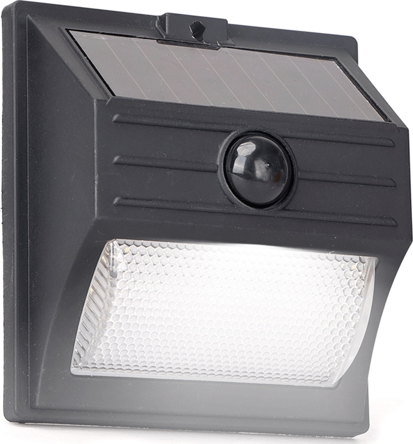 Aigostar - LED solarlamp met sensor LED/3,7V 6500K 500 mAh IP65 zwart