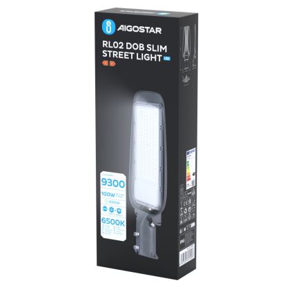 Aigostar - LED straatlamp SLIM LED/100W/230V 6500K IP65