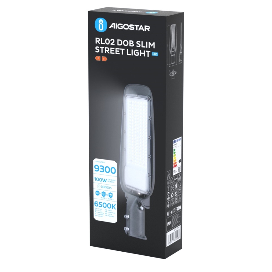Aigostar - LED straatlamp SLIM LED/100W/230V 6500K IP65
