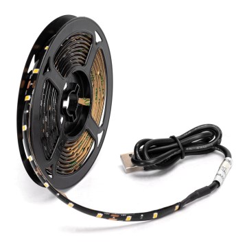 Aigostar - LED Strip 2m LED/4,9W/5V 2700K IP65 zwart