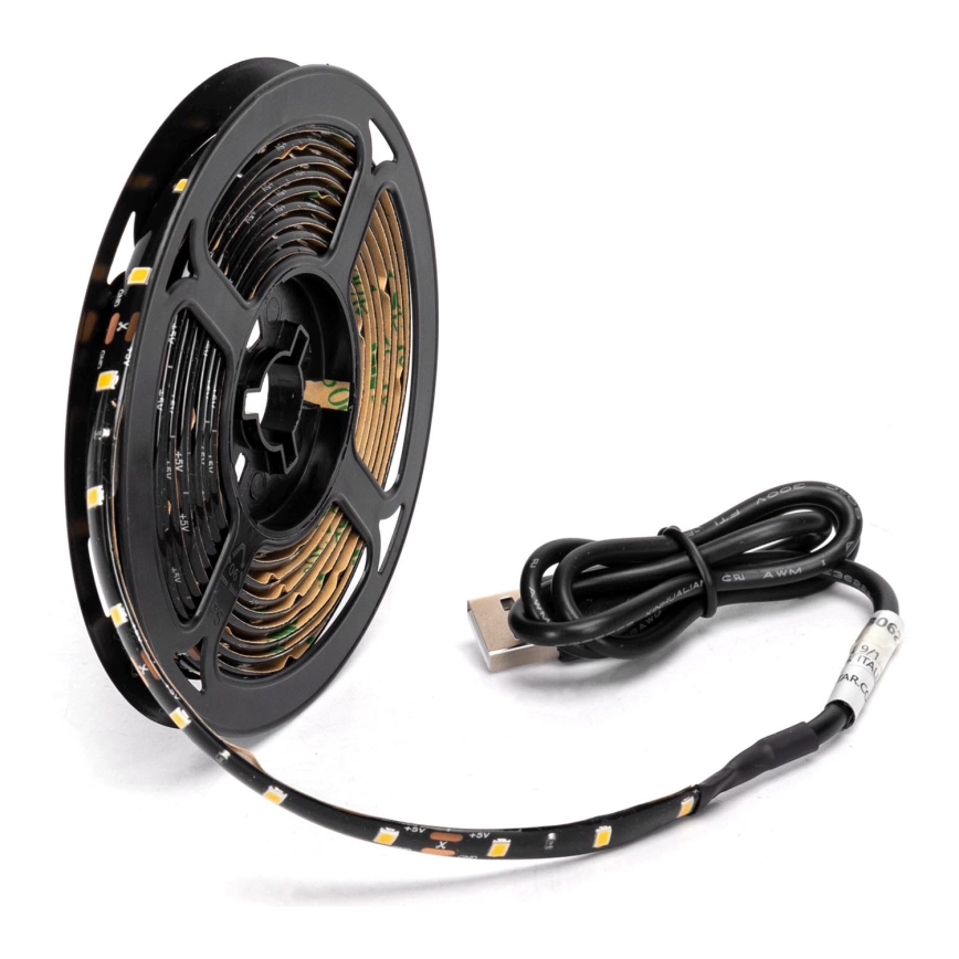 Aigostar - LED Strip 2m LED/4,9W/5V 2700K IP65 zwart