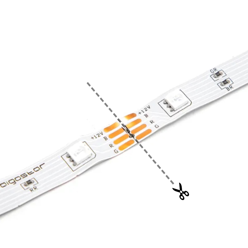 Aigostar - LED Strip 2m LED/4,9W/5V 2700K IP65 zwart