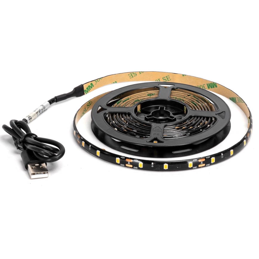 Aigostar - LED Strip 2m LED/4,9W/5V 2700K IP65 zwart
