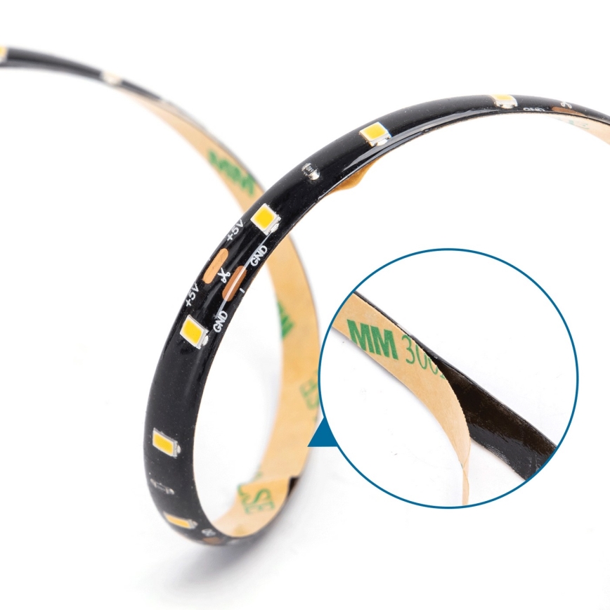 Aigostar - LED Strip 2m LED/4,9W/5V 2700K IP65 zwart