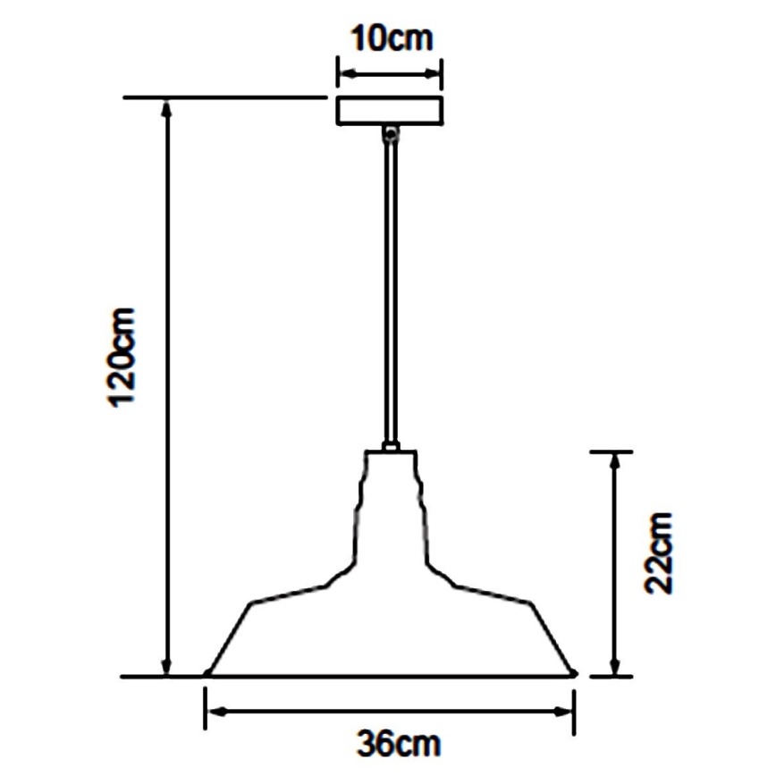 Aigostar - LED suspension sur câble 1xE27/60W/230V Ø 36 cm noire
