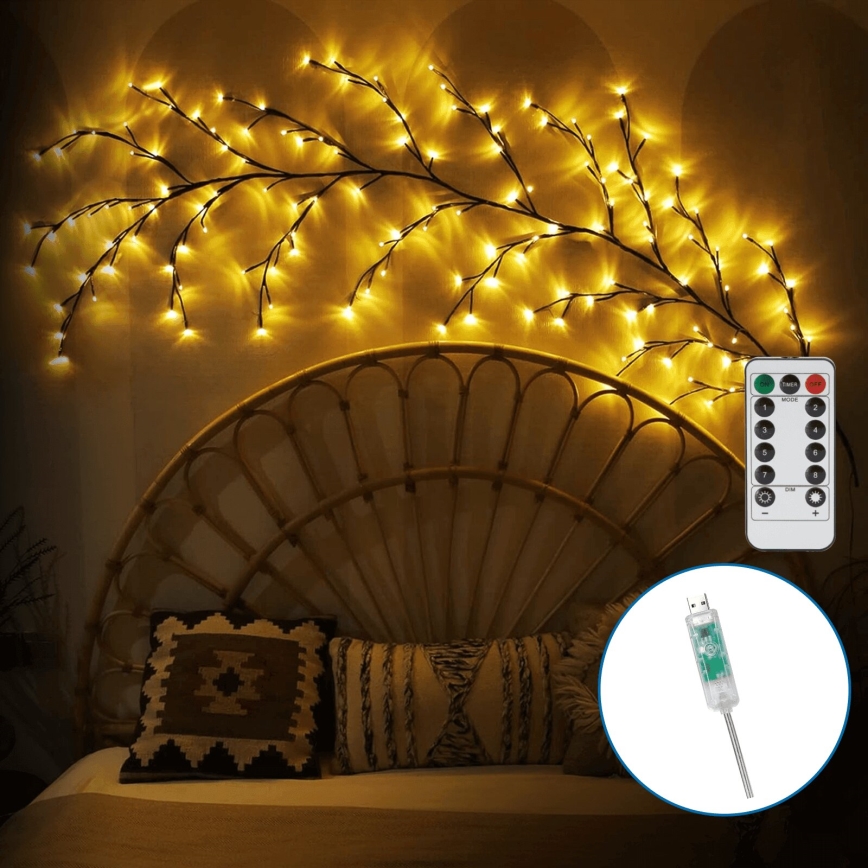 Aigostar - LED wand decoratie 144xLED/5W/5V warm wit
