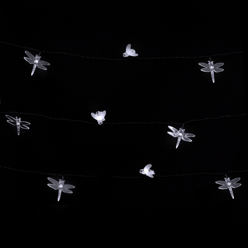 Aigostar - LED zonne-decoratiesnoer 50xLED/8 functies 10 m 800 mAh IP65 koel wit