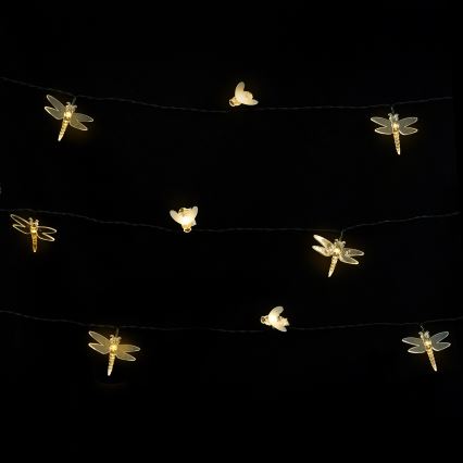 Aigostar - LED-zonneslinger, 50 x LED, 8 functies, 10 m, 800 mAh, IP65, warm wit