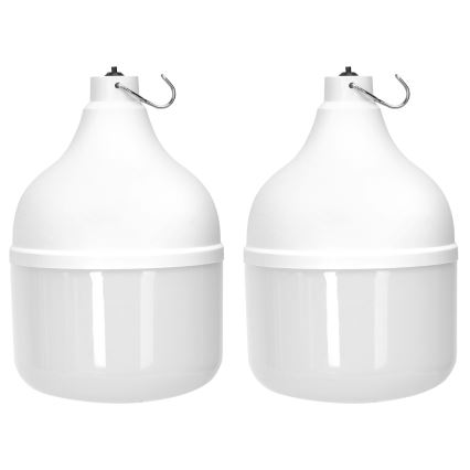 Aigostar - LED-zonnehanglamp met sensor 2xLED/70W/12V 12000 mAh 6500K IP65 Ø 12 cm + afstandsbediening