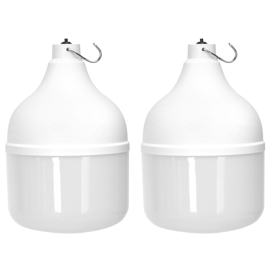 Aigostar - LED-zonnehanglamp met sensor 2xLED/70W/12V 12000 mAh 6500K IP65 Ø 12 cm + afstandsbediening
