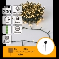 Aigostar - LED zonne-kerstsnoer 200xLED/8 functies 22m IP65 warm wit 800mAh