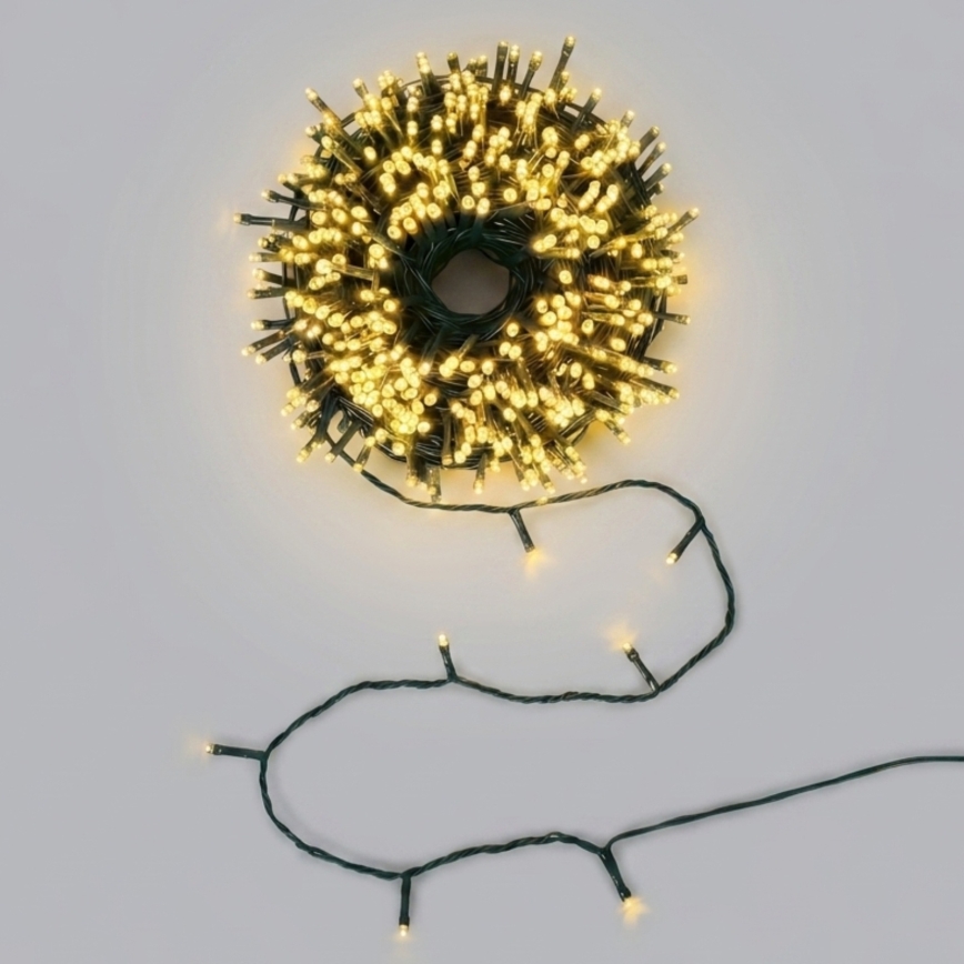 Aigostar - LED zonne-kerstsnoer 200×LED/8 functies 22 m IP65 warm wit 800 mAh