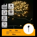 Aigostar - LED zonne-kerstverlichting 100xLED/8 functies 12m IP65 warm wit 800 mAh