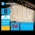 Aigostar - LED zonne-kerstverlichting 100xLED/8 functies 8x0,4m IP65 warm wit 800 mAh