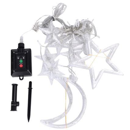 Aigostar - LED-lichtsnoer op zonne-energie 120xLED, 8 functies, 3x0,6 m, 500 mAh, IP65, warm wit