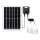 Aigostar - LED-zonnehanglamp met sensor 2xLED/70W/12V 12000 mAh 6500K IP65 Ø 12 cm + afstandsbediening