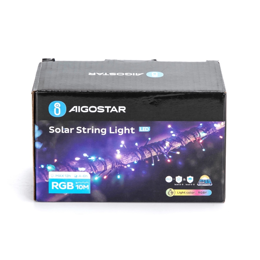 Aigostar - LED Solar kerstverlichting 100xLED/8 functies 12m IP65 multicolor
