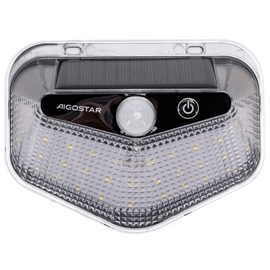 Aigostar - LED-zonneverlichting met sensor LED/3,7V 6500K 500 mAh IP65 zwart