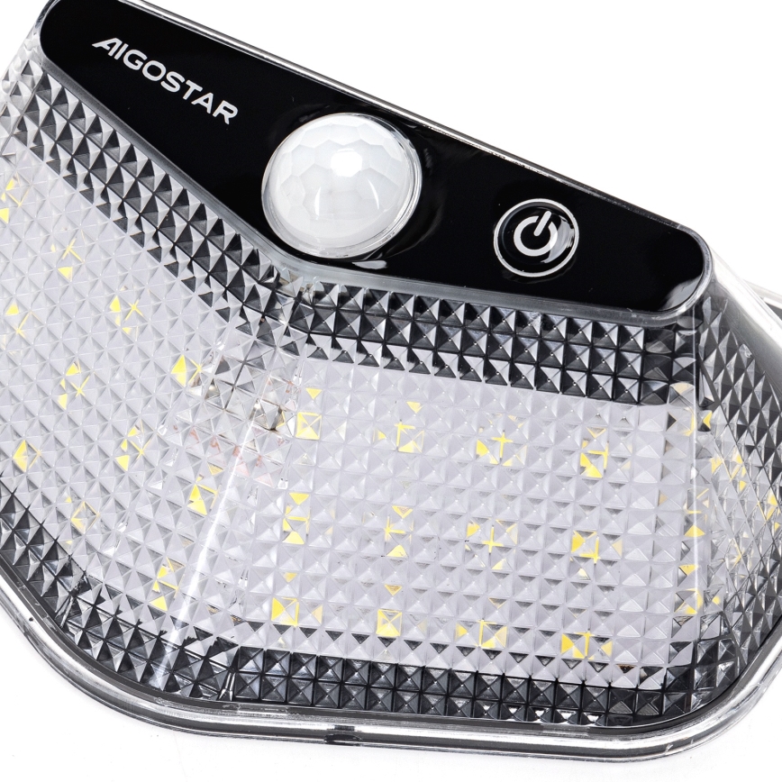 Aigostar - LED-zonneverlichting met sensor LED/3,7V 6500K 500 mAh IP65 zwart
