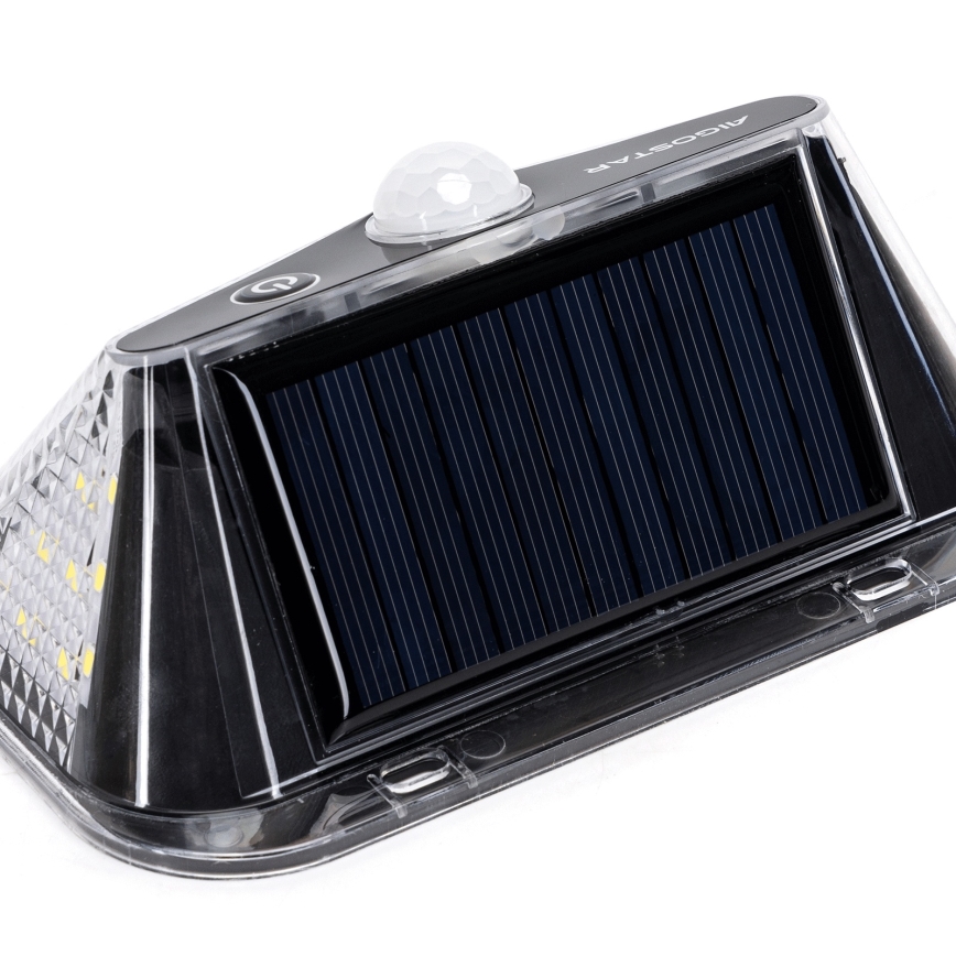Aigostar - LED-zonneverlichting met sensor LED/3,7V 6500K 500 mAh IP65 zwart
