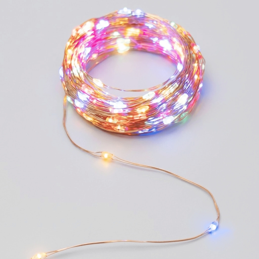 Aigostar - LED-snoer op zonne-energie 200×LED / 8 functies, 22 m, IP65, meerkleurig, 800 mAh
