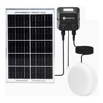Aigostar - LED-zonneverlichting LED/70W/12V 6000 mAh 6500K IP65 Ø 20,5 cm + afstandsbediening