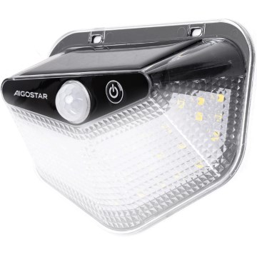 Aigostar - LED-zonneverlichting met sensor LED/3,7V 6500K 500 mAh IP65 zwart