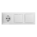 Aigostar - LOT 2x Interrupteur intérieur avec prise 1x16A/250V SCHUKO