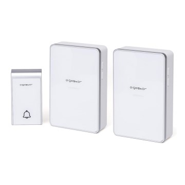 Aigostar - LOT 2x Sonnette sans fil 3xAA/12V IP44 blanc