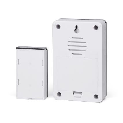 Aigostar - LOT 2x Sonnette sans fil 3xAA/12V IP44 argent
