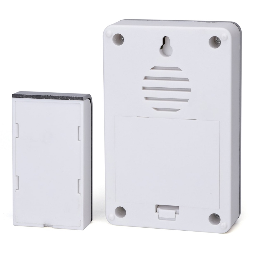 Aigostar - LOT 2x Sonnette sans fil 3xAA/12V IP44 blanc