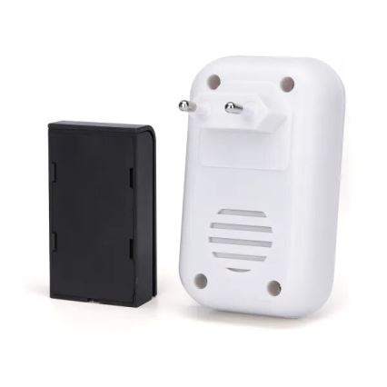 Aigostar - LOT 2x Sonnette sans fil à brancher 230V/12V IP44 blanc/noir
