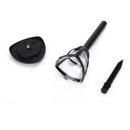 Aigostar - Lot de 12 lampes solaires LED, 0,06 W, 2 V, 33,8 cm, 6500 K, 100 mAh, IP44, noires