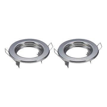 Aigostar - LOT de 2 cadres pour spot encastré GU10 Ø 8 cm chromé brillant