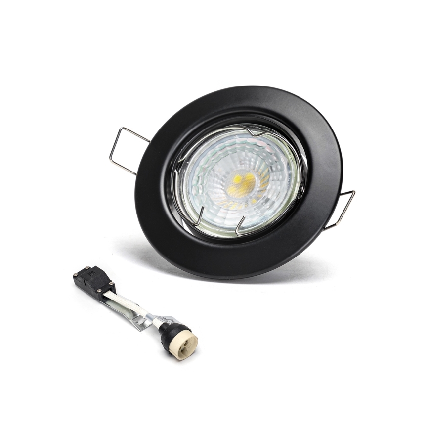 Aigostar - Lot de 3 spots encastrables LED 1x GU10/4,5W/230V 4000K noir