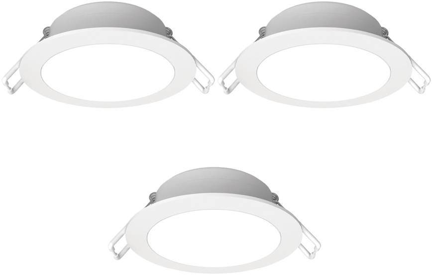 Aigostar - LOT DE 3 SPOTS ENCASTRÉS LED POUR SALLE DE BAINS LED/4,8W/230V IP65 blanc