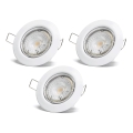 Aigostar - Lot de 3 spots LED encastrables 1x GU10/4,5W/230V 3000 K (blanc chaud)