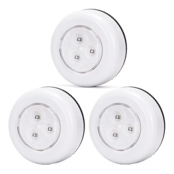 Aigostar - Lot de 3 veilleuses LED RGB portables LED/3xAAA + télécommande