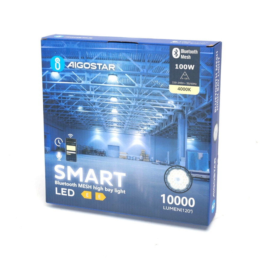 Aigostar - Luminaire industriel extérieur à intensité variable MESH High Bay LED/100W/230V 4000K IP65