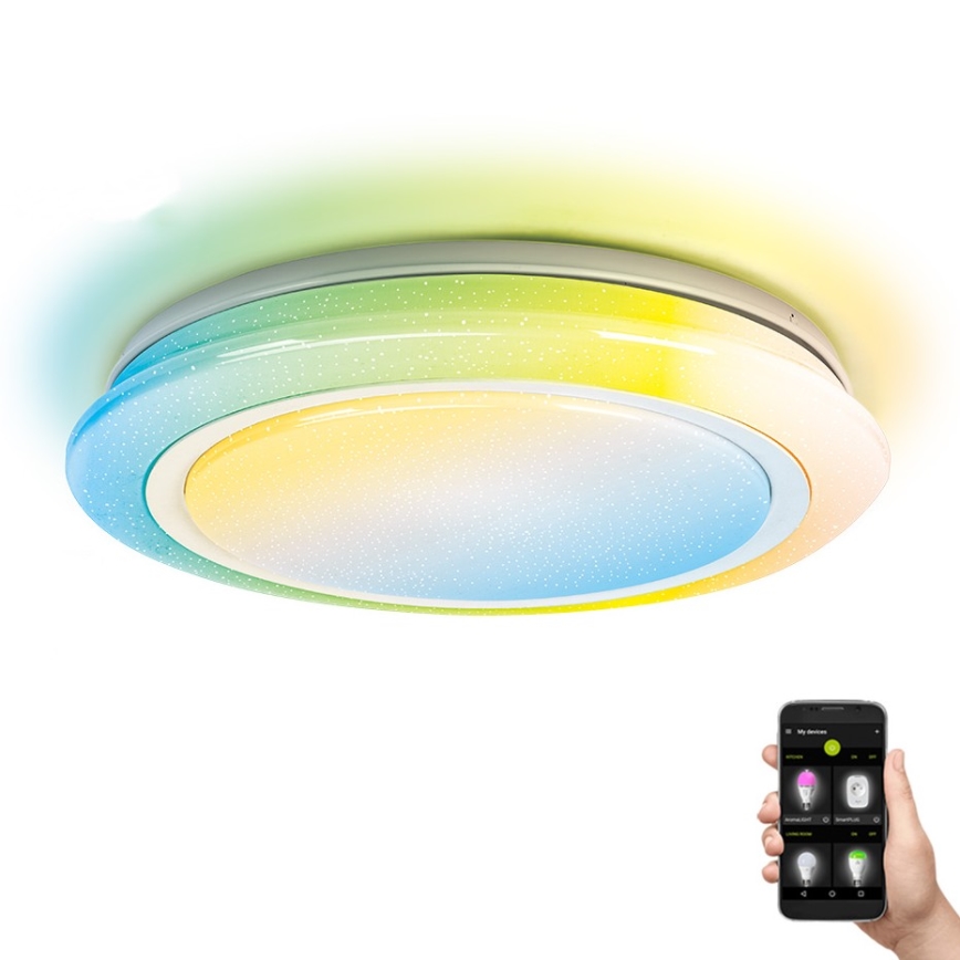 Aigostar- Luminaire RGBW à intensité variable salle de bain LED/39W/230V 50 cm Wi-Fi IP44