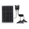 Aigostar - Luminaire solaire LED avec capteur 2xLED/35W/12V 6000 mAh 6500 K IP65 Ø 15 cm + télécommande
