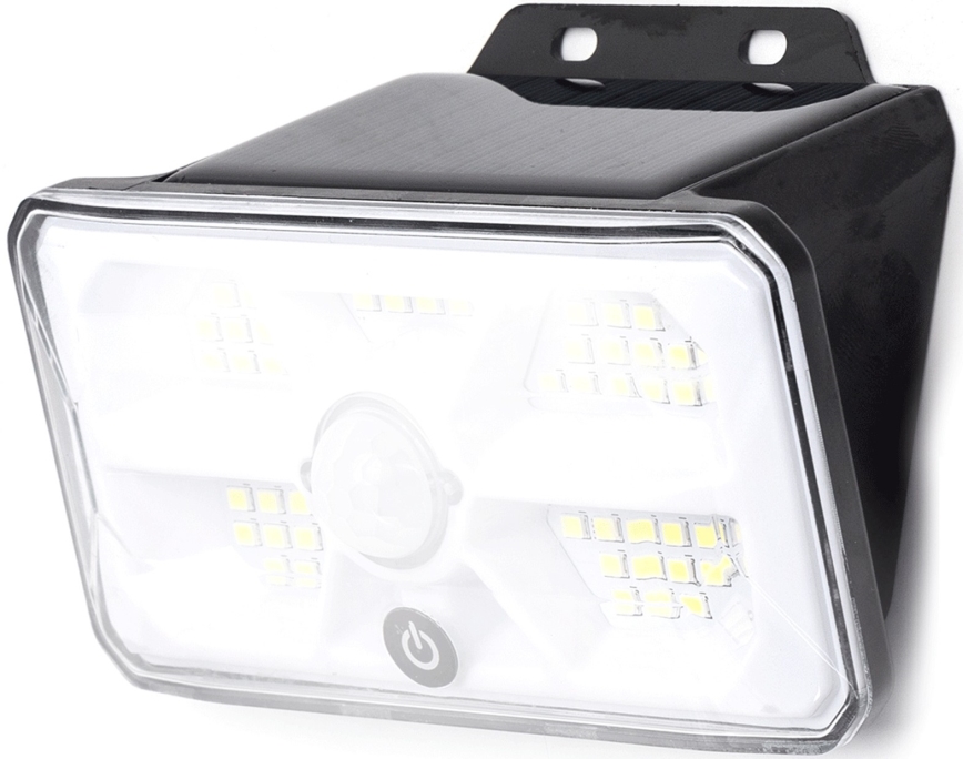Aigostar - Luminaire solaire LED avec capteur, 3,7 V, 6500 K, 500 mAh, IP65, noir