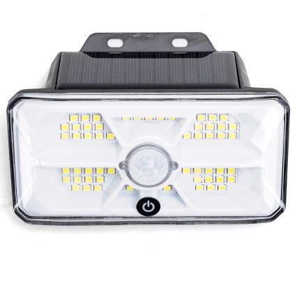 Aigostar - Luminaire solaire LED avec capteur, 3,7 V, 6500 K, 500 mAh, IP65, noir
