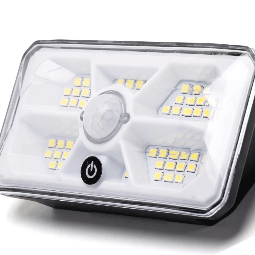 Aigostar - Luminaire solaire LED avec capteur, 3,7 V, 6500 K, 500 mAh, IP65, noir