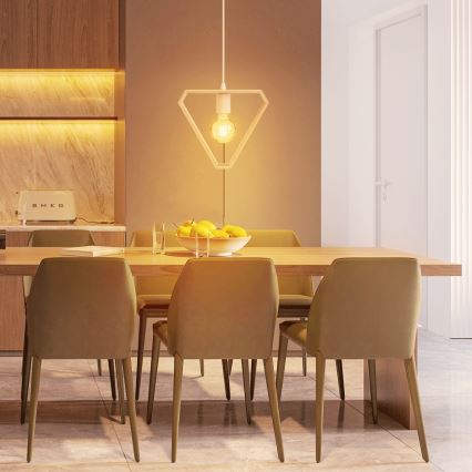 Aigostar - Lustre en bois sur câble 1xE27/60W/230V en pin